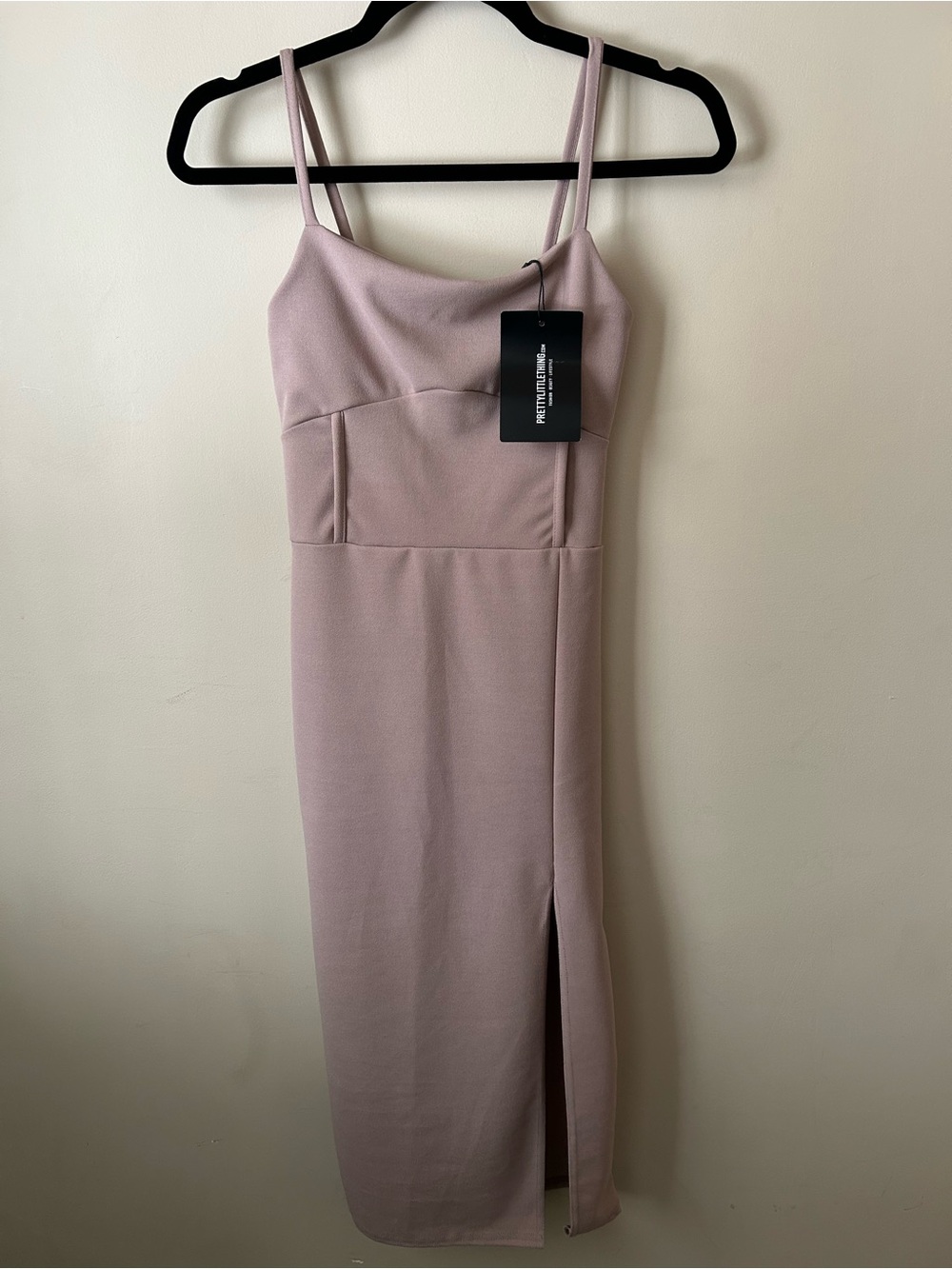 Pretty Little Thing Mauve Bodycon Midi Dress